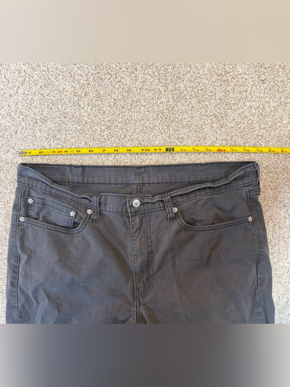Levi's 514 Men's Jeans Pants Straight Fit Soft Twill 38x32 Slate Gray - Picture 6 of 9